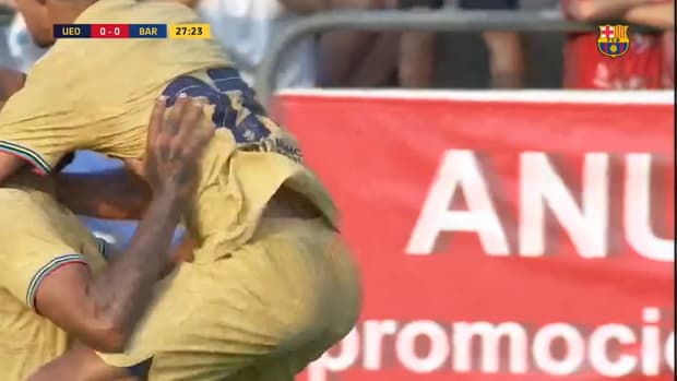Aubameyang goal during Barça's preseason